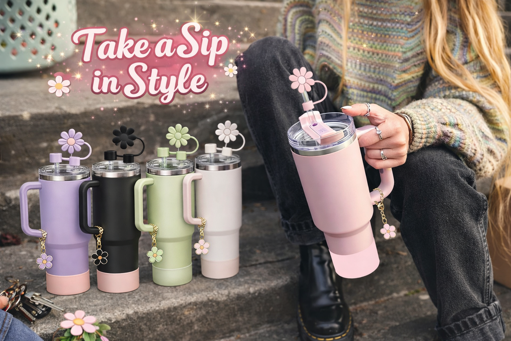 🌸 9-Piece Bottle Accessories Set (Liquorice Black)