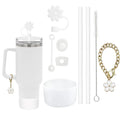 🌸 9-Piece Bottle Accessories Set (Pearl White)